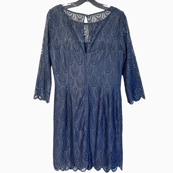 Lilly Pulitzer Hera Black Lace Sheath Dress Size 8 Cocktail - Picture 3 of 11